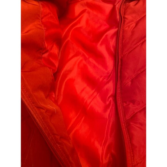 Nine West Separates Quilted GIII Red Womens Full Zip Puffer Coat Jacket Medium - Picture 4 of 7